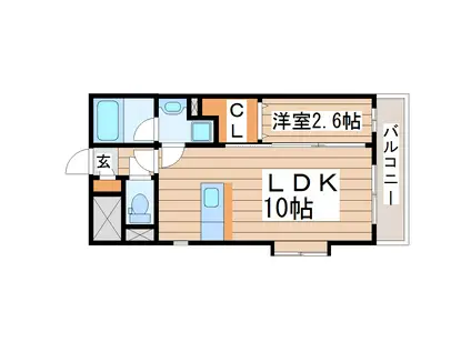 サンシャイン太子堂(1LDK/5階)の間取り写真