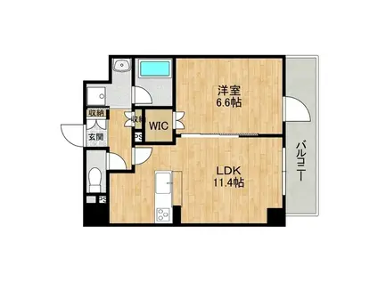 エキスポコンフォート(1LDK/6階)の間取り写真