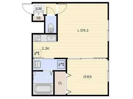 CKRON HWURTS(1LDK/1階)の間取り写真