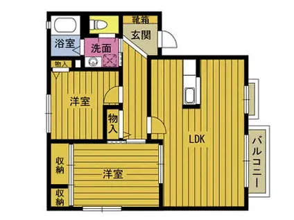 ディアスNODA A.B(2LDK/2階)の間取り写真