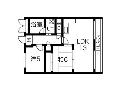 エクセレント都I(2LDK/3階)の間取り写真