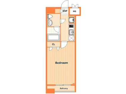 SHOKEN RESIDENCE横浜ウエスト(1K/5階)の間取り写真