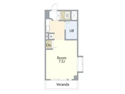 グリーンヒル豊玉(ワンルーム/3階)の間取り写真