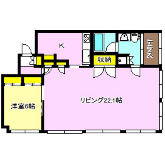 STYLE9(1LDK/3階)の間取り写真
