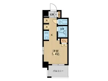 レジディア川崎(1K/2階)の間取り写真