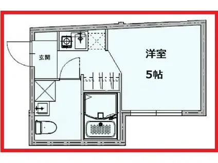 コーラルハイム(ワンルーム/3階)の間取り写真