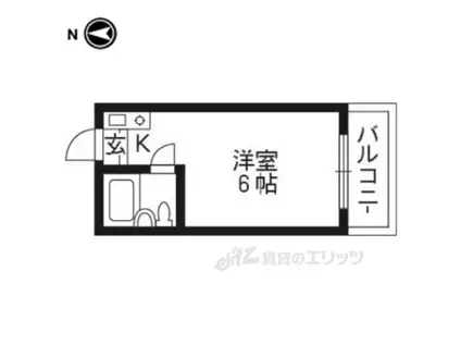 紫光ハイツ(ワンルーム/3階)の間取り写真