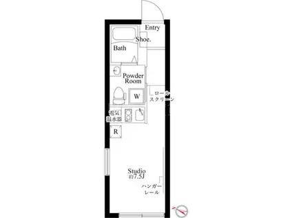 CASA PIAZZA西蒲田(ワンルーム/3階)の間取り写真