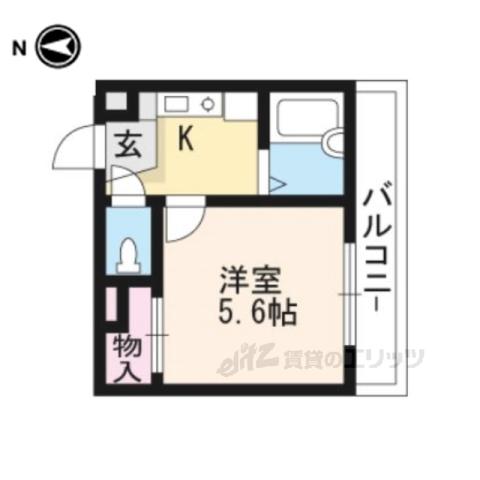 レオパレス藤ノ森(1K/1階)の間取り写真