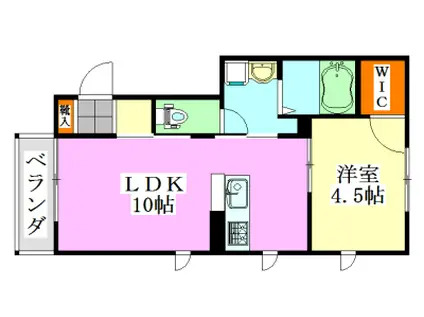 グレース市場(1LDK/1階)の間取り写真