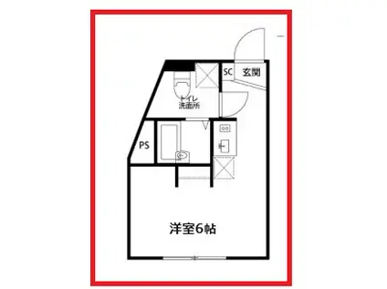 リバティ東十条(ワンルーム/1階)の間取り写真
