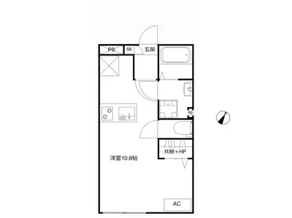 MQUARTO梅郷II(ワンルーム/1階)の間取り写真