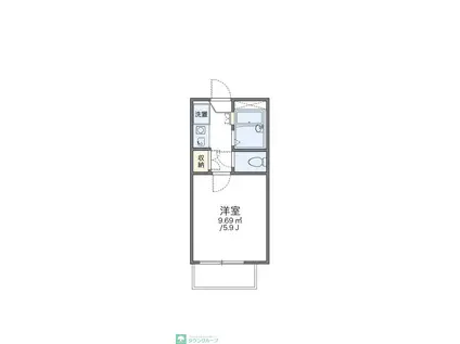 レオパレス伊勢崎第2(1K/2階)の間取り写真