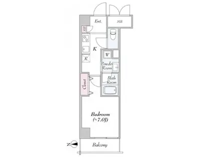 URBANLINKときわ台(1K/4階)の間取り写真