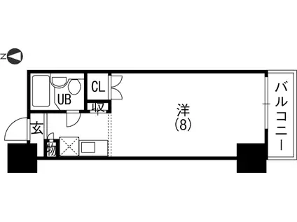 アペックス開発(ワンルーム/4階)の間取り写真