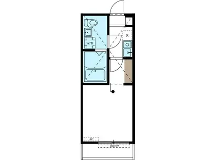 FERIO三ツ沢(1K/2階)の間取り写真