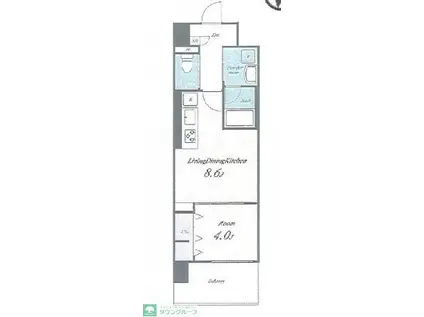 BENIMACHI ONE(1LDK/1階)の間取り写真