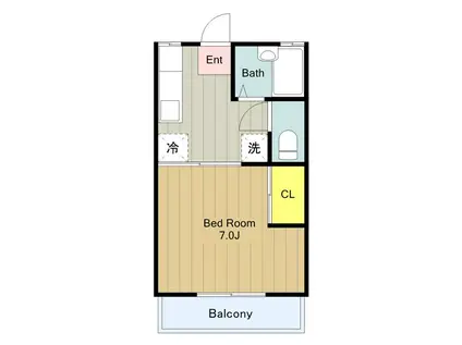 サンチェリーハイツ(1K/1階)の間取り写真