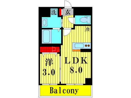 クレスト タイガー(1LDK/6階)の間取り写真