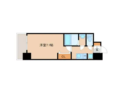 フレシール昭和通(1K/2階)の間取り写真