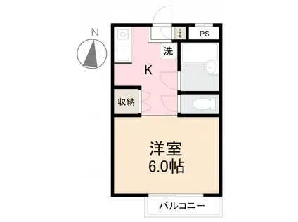 コーポイシダ(1K/3階)の間取り写真