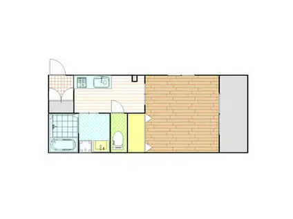 ハイム伊藤(1K/1階)の間取り写真