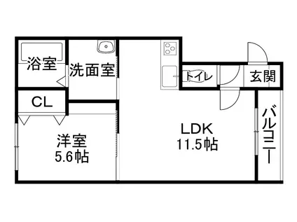 ANTIQUE(1DK/2階)の間取り写真
