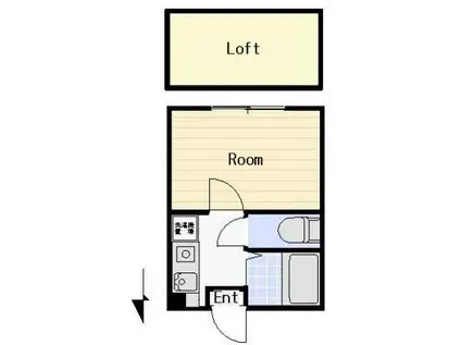 ASTREA向ヶ丘遊園(1K/1階)の間取り写真