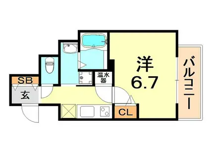 アドバンス神戸アルティス(1K/14階)の間取り写真