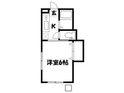 サニーハイツ(1K/1階)の間取り写真