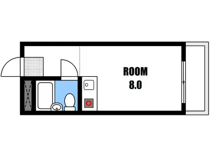 T-FOREST可部II(ワンルーム/1階)の間取り写真