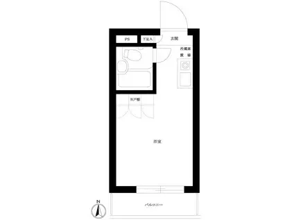 メゾン・ド・イザール(ワンルーム/3階)の間取り写真