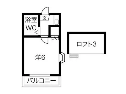 コンフォール鳴海(1K/1階)の間取り写真