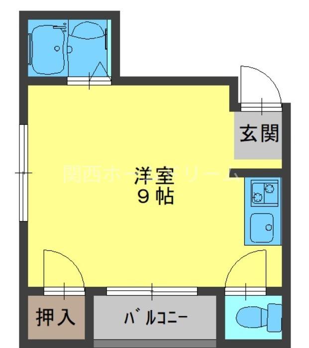 シャルマン大宮(ワンルーム/4階)の間取り写真