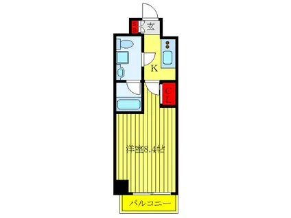 スプレスター王子(1K/5階)の間取り写真