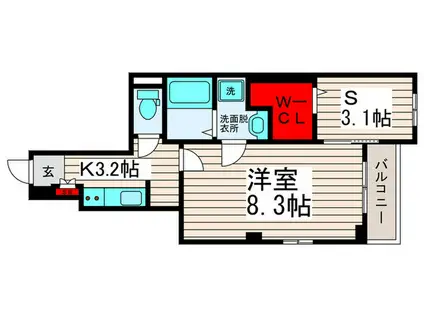 MSC GARDEN(1SK/1階)の間取り写真