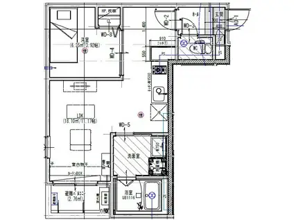 JACK HAKUSUII(1LDK/2階)の間取り写真