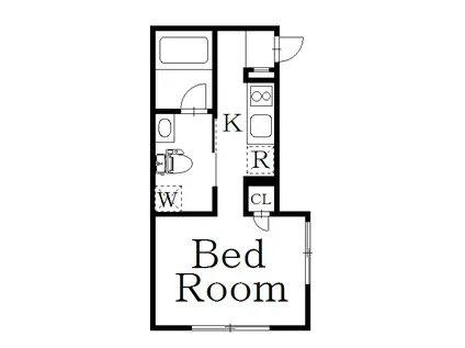 ヴェールコート表参道(1K/2階)の間取り写真