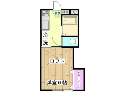 チェリーハウスパートII(1K/2階)の間取り写真