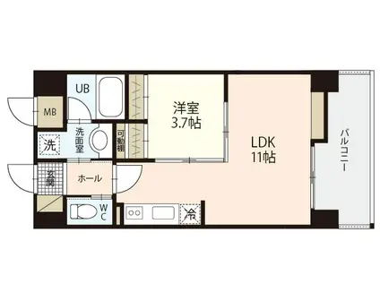 EXE THE 1ST(1LDK/9階)の間取り写真