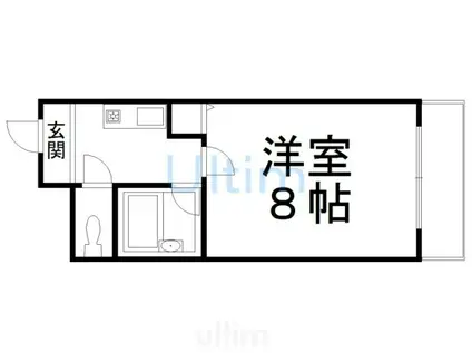 ジュネス丸池(1K/2階)の間取り写真