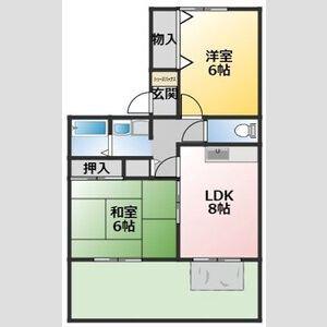 フレマリール(2LDK/1階)の間取り写真