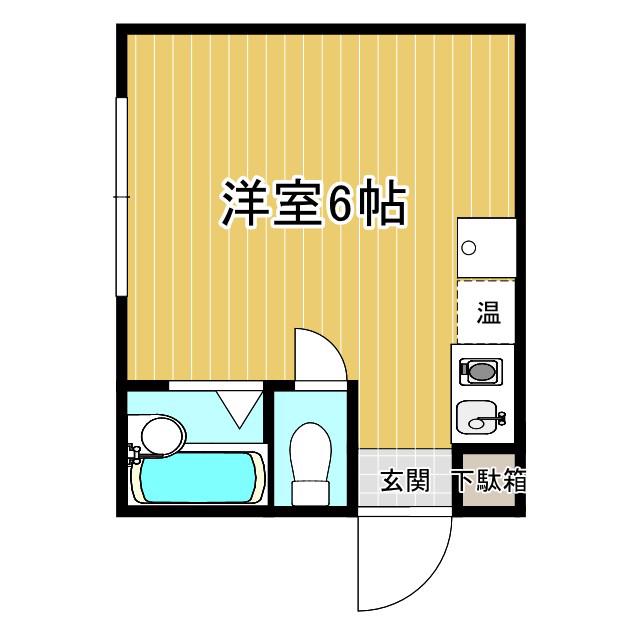 ヒルズ白鷺(ワンルーム/3階)の間取り写真