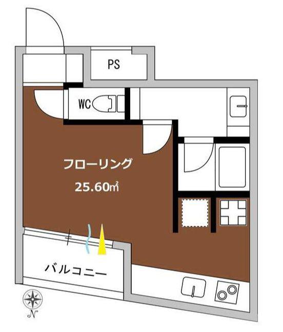 シグマ柿の木坂(ワンルーム/2階)の間取り写真
