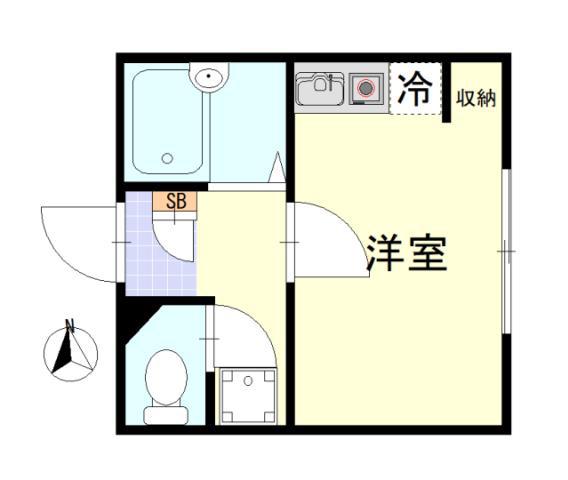 アーク西糀谷(ワンルーム/3階)の間取り写真