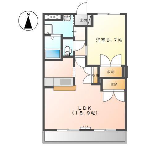 セピアガーデン(1LDK/1階)の間取り写真