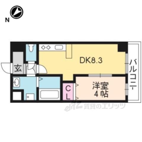 BLEZIO3(1LDK/5階)の間取り写真