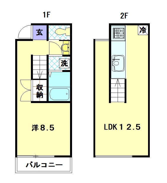 OLETHOTTO(1LDK/1階)の間取り写真