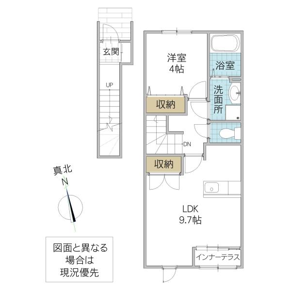ANACIEL(1LDK/2階)の間取り写真