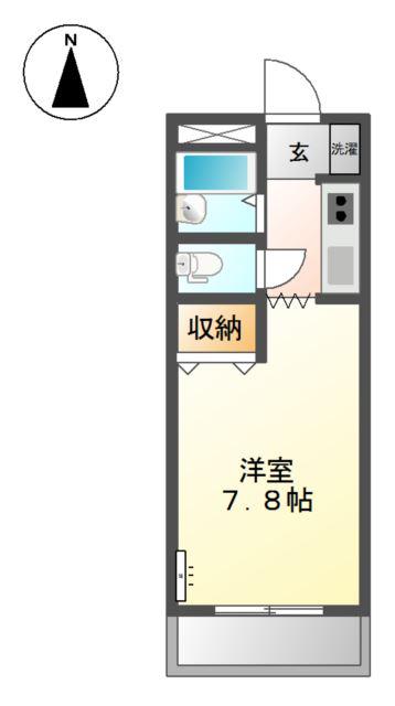 エクセレンス延友(1K/1階)の間取り写真